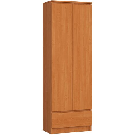 Büroregal AKORD R60 Büroschrank Aktenschrank Erle 60 cm 2 Türen Schublade 4 Ebenen B60 x H180 x T35 cm