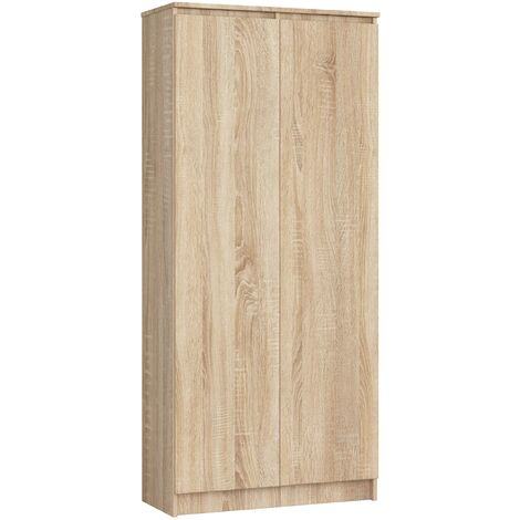 Büroregal AKORD R80 Büroschrank Aktenschrank Sonoma-Eiche 80 cm 2 Türen 8 Ebenen B80 x H180 x T35 cm