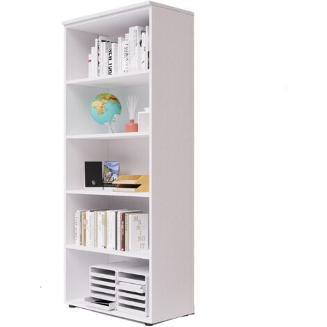 Büroregal mit offenen Fächern, weiß, H212x90x45cm