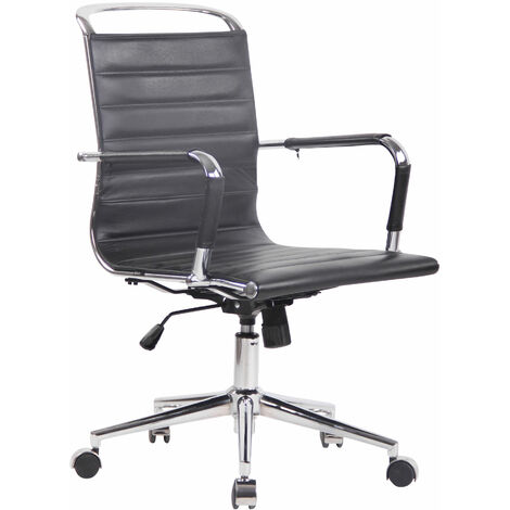 Bürostuhl Barton schwarz Echtleder