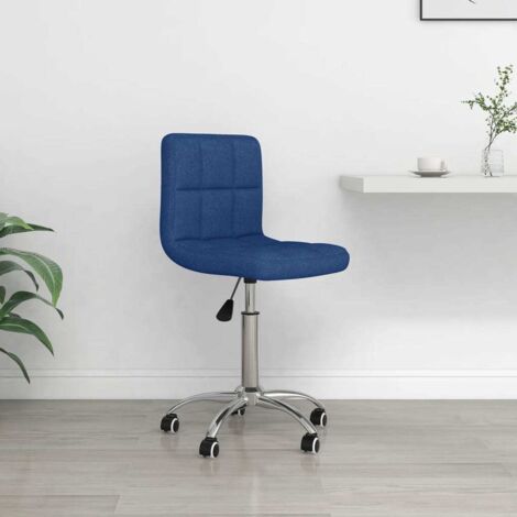 Bürostuhl Drehbar Blau Stoff vidaXL
