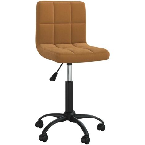 Bürostuhl Drehbar Braun Samt vidaXL