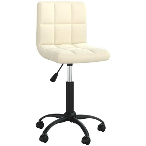 Bürostuhl Drehbar Creme Samt vidaXL