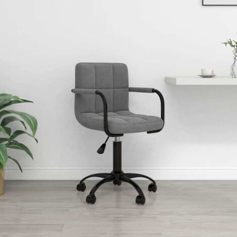 Bürostuhl Drehbar Dunkelgrau Samt vidaXL
