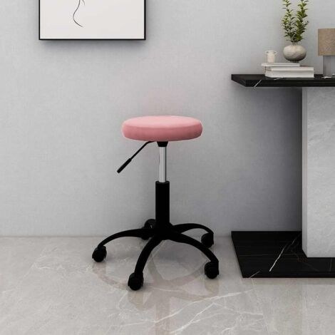 Bürostuhl Drehbar Rosa Samt vidaXL