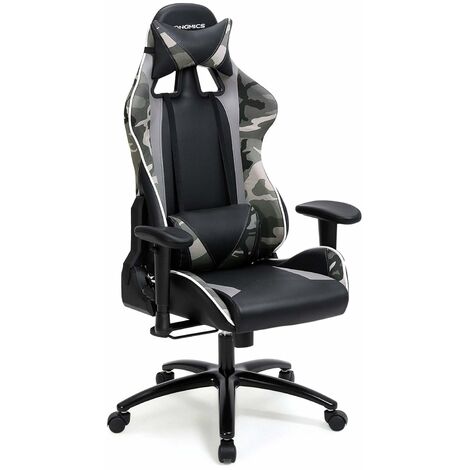 Bürostuhl Gaming Stuhl mit Hoher Rückenlehne Formschaum Gepolsterte