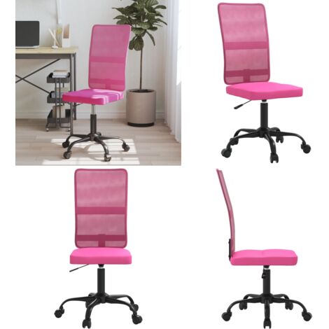 Bürostuhl Höhenverstellbar Rosa Netzstoff - Sitzhöhe - Mesh