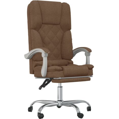 Bürostuhl mit Massagefunktion Braun Stoff vidaXL