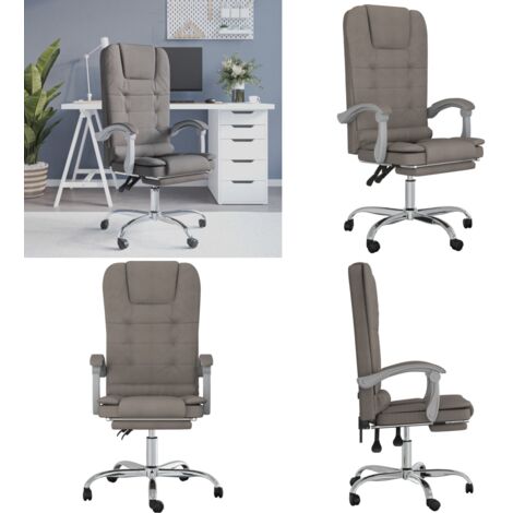 Bürostuhl mit Massagefunktion Taupe Stoff - Massage-Bürostuhl - Bürostuhl Stoff