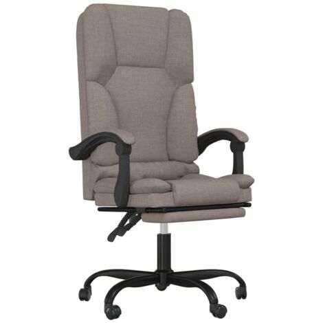 Bürostuhl mit Massagefunktion Taupe Stoff vidaXL