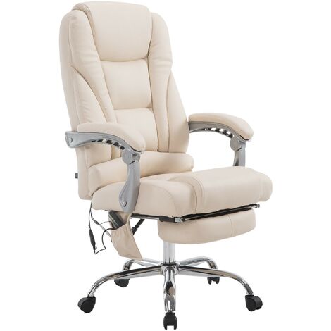 Bürostuhl Pacific mit Massagefunktion Kunstleder creme