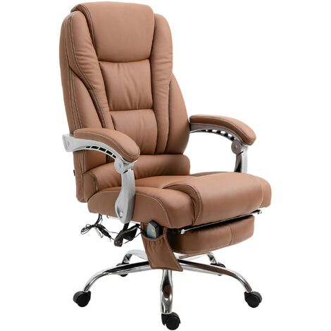 Bürostuhl Pacific mit Massagefunktion Kunstleder hellbraun