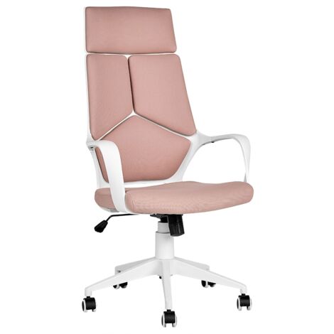 Bürostuhl rosa/weiß drehbar höhenverstellbar modern Delight