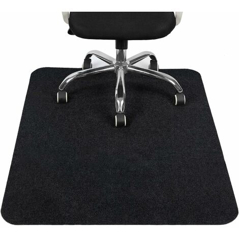Bürostuhlmatte, Bodenschutzmatte, Holz-/Fliesenschutzmatte für Büro und Zuhause, Polyestermaterial - 90 x 120 cm, Schwarz READCLY