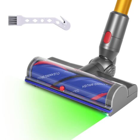 Bürste Kompatibel mit Dyson V7 V8 V10 V11 V15 Staubsauger, Ersatzteile Bürstenkopf mit LED-Leuchten, Zubehör Bodenbürste mit Direktantrieb