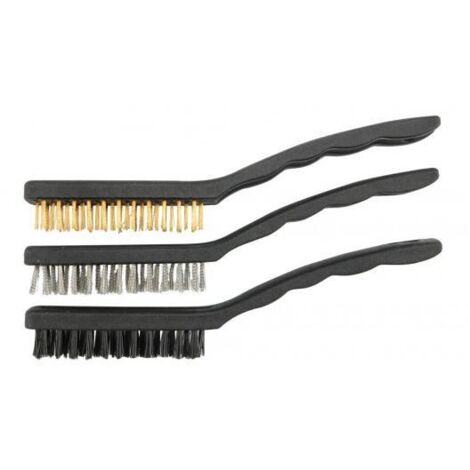 Bürsten 3 Stück 17cm Kupfer Stahl Nylon - W-06963