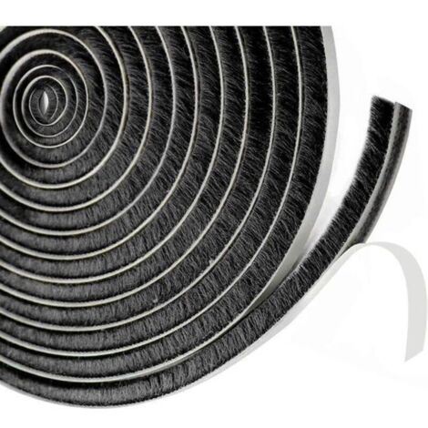 Bürstendichtung aus Polypropylen (PP) für Schiebetüren, 9 mm (B) x 23 mm (T) x 6 m (L), Fensterdichtung zur Schalldämmung, Türdichtung, Isolierrollladen