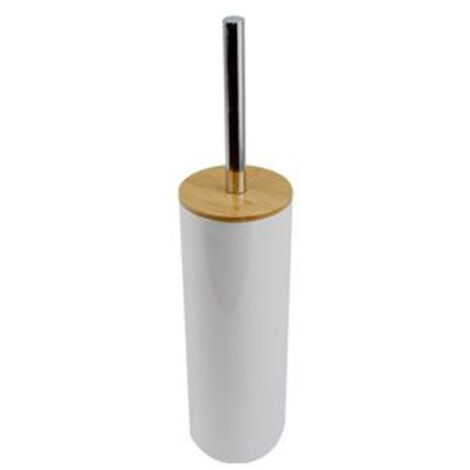 BÜRSTENHALTER MIT BÜRSTE, WC, BAD, WEISSE HOLZFINISHE 69485