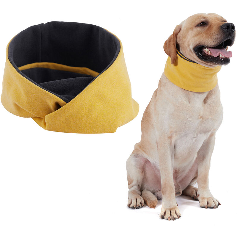 

Bufanda para perro Reversible Warm Circle Loop Bufanda Pet Cuello Calentador Polaina para invierno, Amarillo, Pequeno