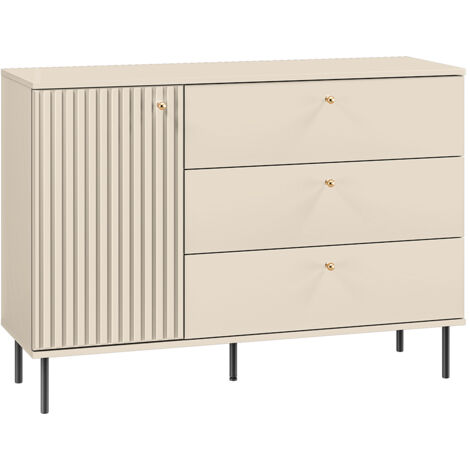 Buffet 1 anta 3 cassetti Nova beige 85cm