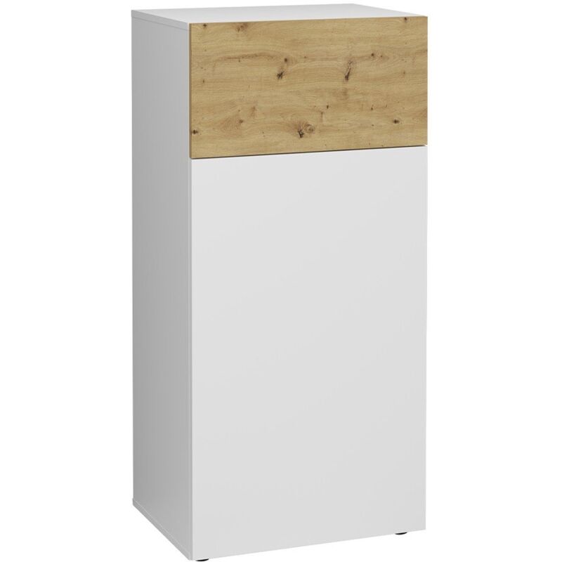 Calicosy - Etagère 1 porte 1 tiroir H115 cm - belm
