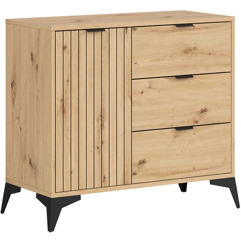 Petits-meubles - Buffet 1 porte 3 tiroirs Mao Bois