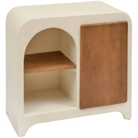 Buffet 1 porte 4 niveaux Sienna beige H85cm - Atmosphera créateur d'intérieur