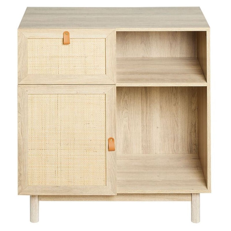 Buffet 1 porte bois et cannage Jaipur Ostaria