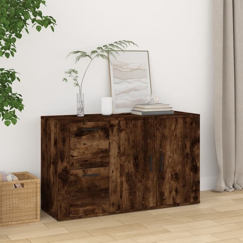 Vidaxl - Buffet Chêne fumé 100x33x59,5 cm Bois d'ingénierie