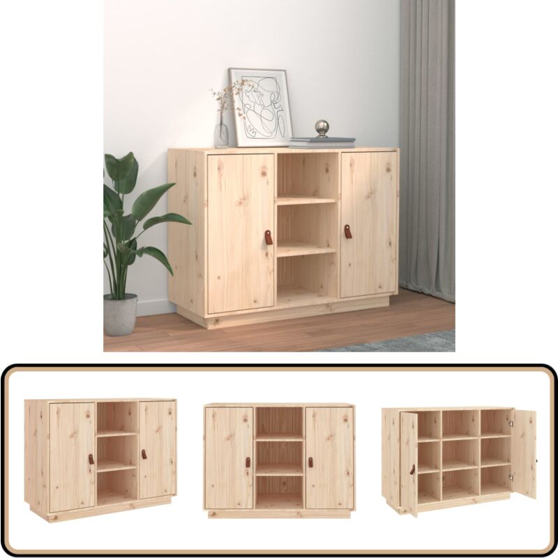 Buffet 100x40x75 cm Bois massif de pin - Buffet - Meuble De Rangement - Commode - Bois Massif - Pin