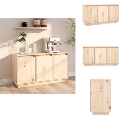 Buffet 111x34x60 cm Bois massif de pin - Buffet - Meuble De Rangement - Commode - Bibliothèque - Bois Massif