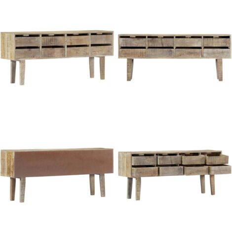 Buffet 140x30x60 cm Bois de manguier massif - Armoire Rustique - Buffet Design - Meuble Rangement - Bois De Manguier - Mobilier Salon - Home & Living