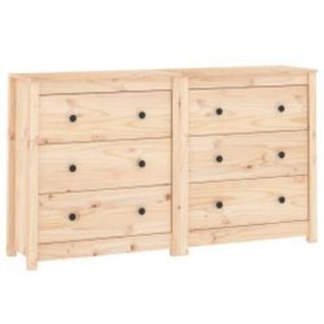 Buffet 140x35x80 Bois massif de pin