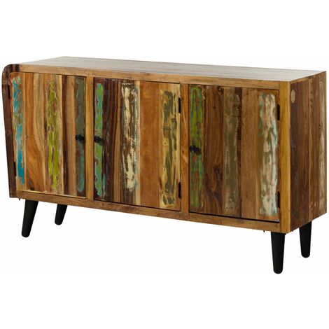 Buffet 150x45 Bois de récupération laqué Multicolore SIXTIES 111