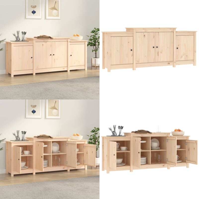 Vidaxl - Buffet 164x37x68 cm Bois massif de pin - Buffet - Meuble De Rangement - Armoire - Commode - Bois Massif - Home & Living