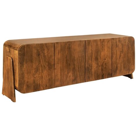 Buffet 175 cm 4 portes bois massif marron – Collection NATURA