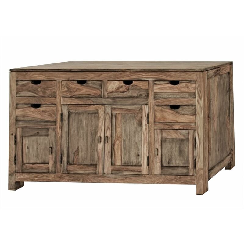 Massivmoebel24 - Buffet 180x45 Palissandre huilé Gris taupe nature grey 84