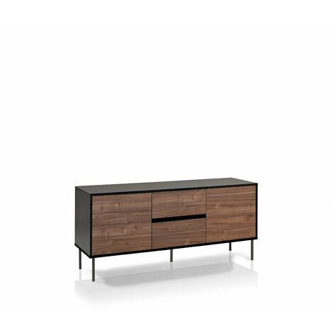 Credenza in noce Hemët - Ampio buffet in linea finemente