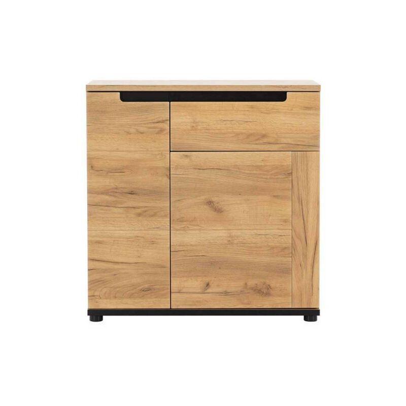 Buffet 2 portes 1 tiroir Chêne miel - cospri - l 84 x l 39.5 x h 86 cm
