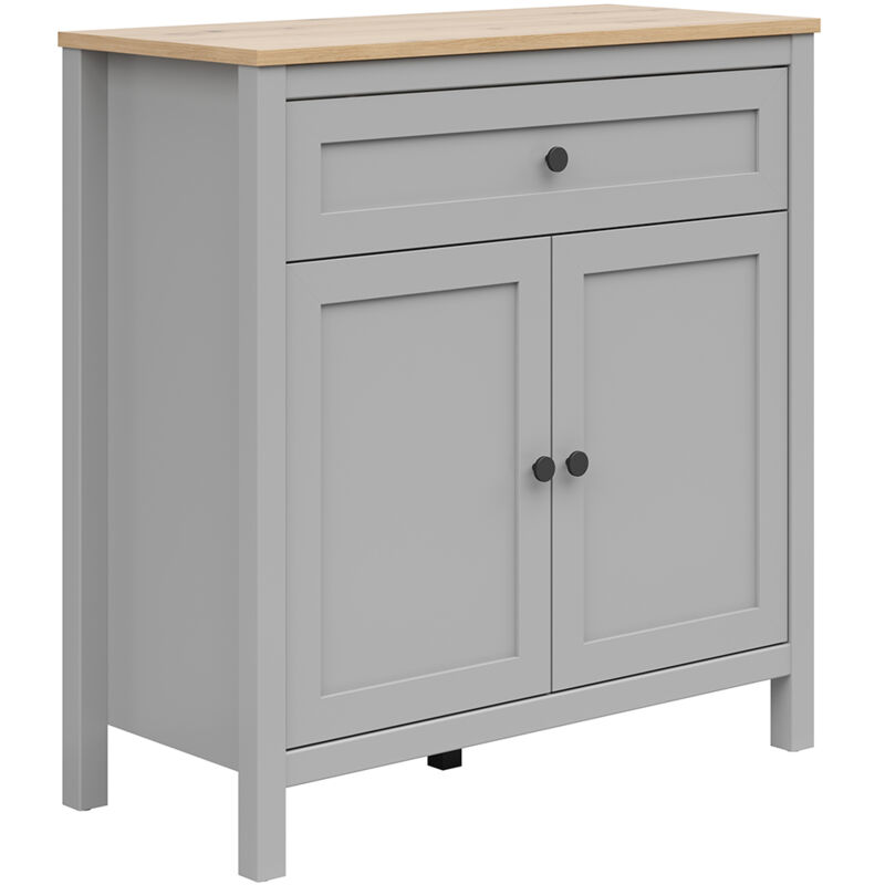 Buffet 2 portes 1 tiroir Juno Gris