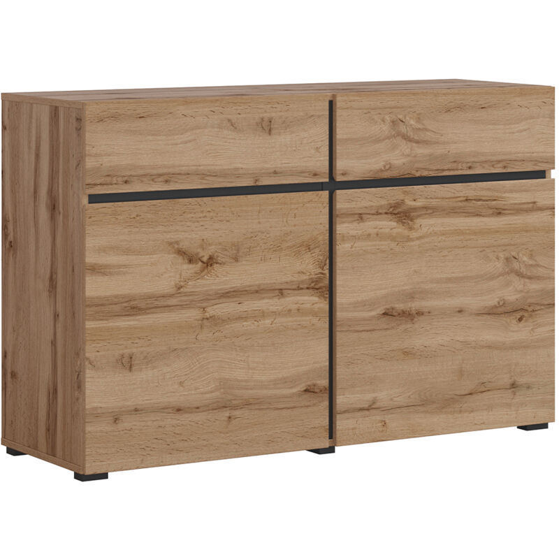 Buffet 2 portes 2 tiroirs Lilia Bois