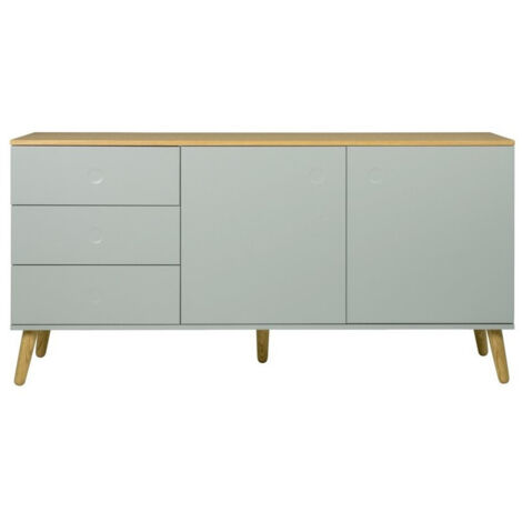 Buffet 2 portes/3tiroirs CASPER vert sauge