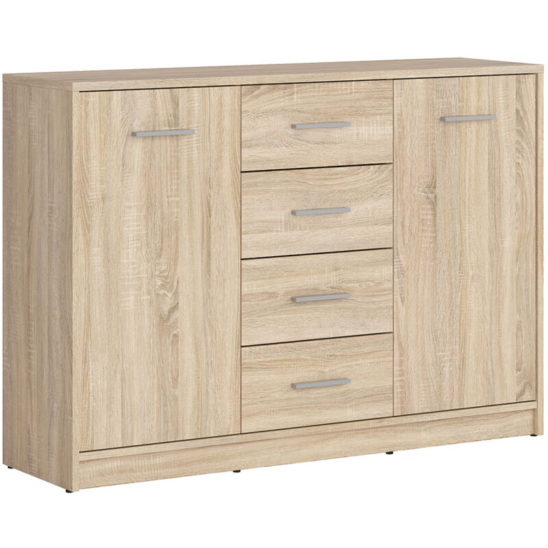 Petits-meubles - Buffet 2 portes 4 tiroirs Ewen Bois