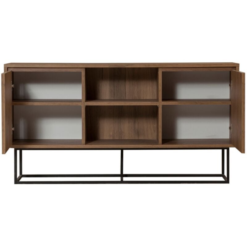 Concept-usine - brezno - Buffet 2 portes 6 espaces de rangement 140 cm