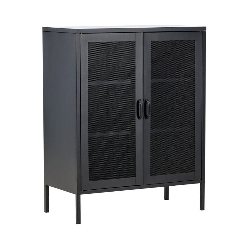 Buffet 2 Portes en Métal 'Misha' 101cm Noir