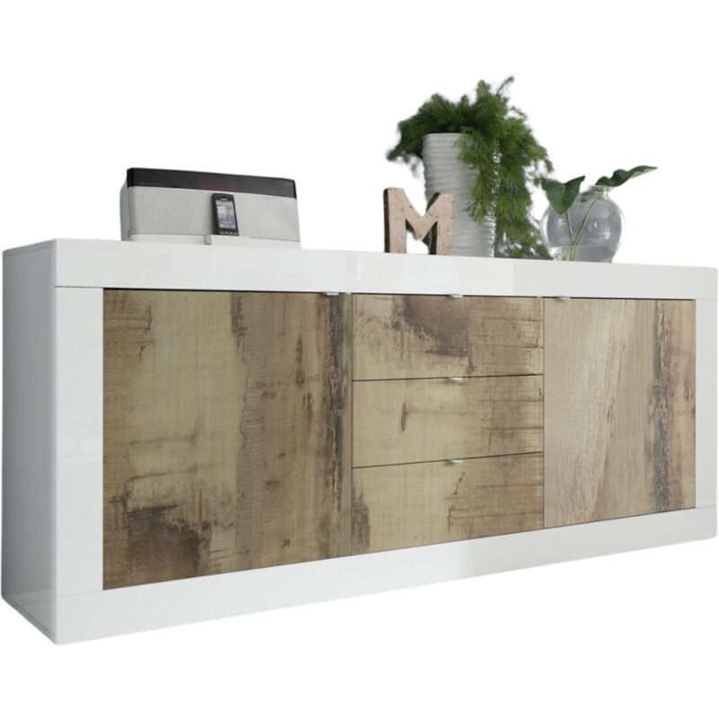 Azura Home Design - calicosy - Buffet 2 portes 3 tiroirs L210 cm - Initial