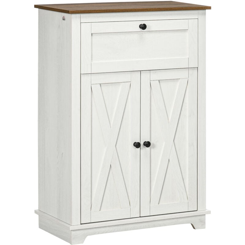 MH - Buffet 2 portes greta bois et blanc