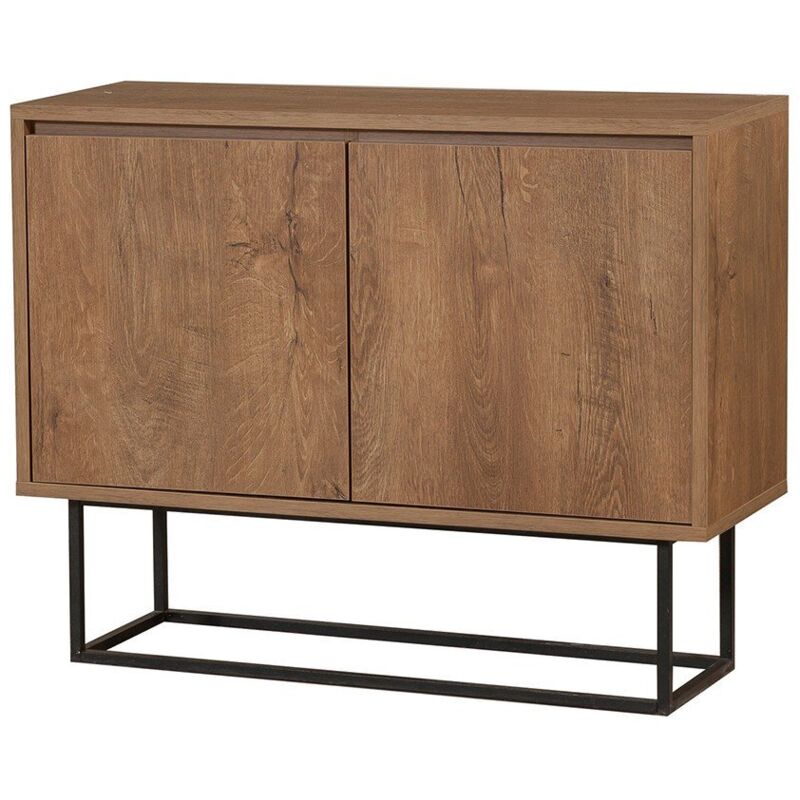 CALICOSY - Buffet 2 Portes Décor Noyer L90 cm - Zuri CALICOSY - Buffet 2 Portes Décor Noyer L90 cm - Zuri