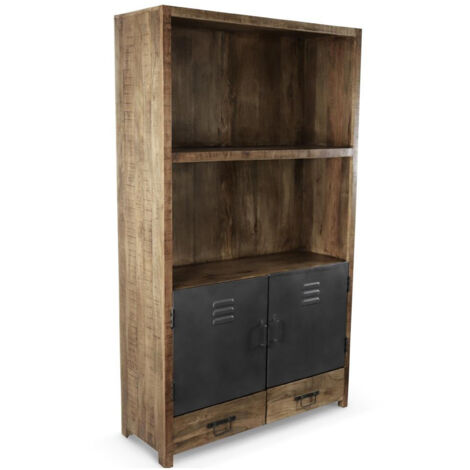 Buffet 2 tiroirs - Bois - Marron - Décoration d'Autrefois