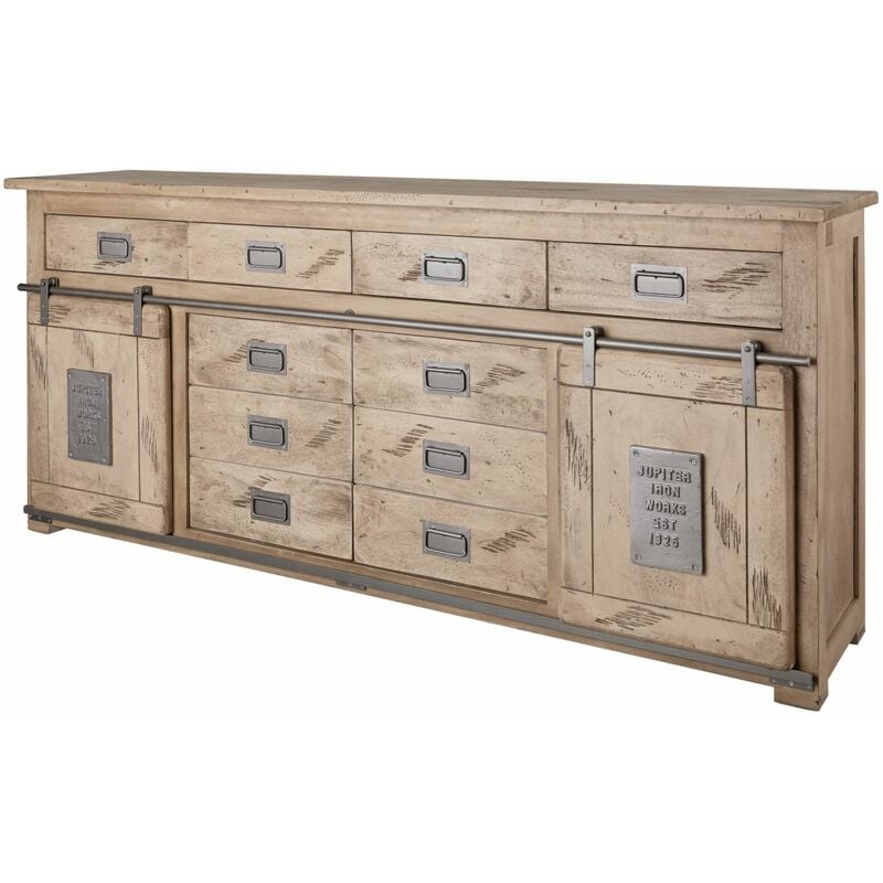 Buffet 200x45 Manguier laqué blanchi railway 322